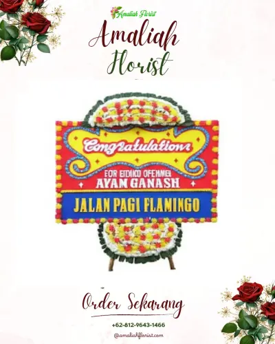 Bunga Papan Congratulation di Benda Baru
